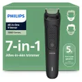 Philips Multigroom 3000-serie Alles-in-één 7-delige Trimmer – Scheerapparaat en Tondeuse voor Gezicht & Hoofd, Zelfslijpende, Huidvriendelijke Mesjes,