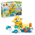 LEGO DUPLO Town Tiere auf Rädern 3-in-1-Set - Montessori Spielzeug zum Bauen von Ente, Fisch oder Hund mit Rädern und Ziehgriff - Geschenk für Mädchen