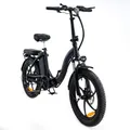 Elektrische Fiets | Opvouwbare E-bike | 20 Inch Fat Tire | 350W Motor | 10Ah | Zwart
