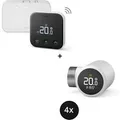 tado° X Starter Kit Draadloze Slimme Thermostaat & Bridge + Radiatorknoppen 4-pack