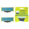 Philips OneBlade Origineel vervangend antiwrijvingsmesje, voor OneBlade elektrisch scheerapparaat en trimmer, 2 exemplaar, model QP225/50