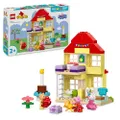 LEGO DUPLO Peppa Pig Birthday House Playset, Toddler Learning Toys for 2 Plus Year Old Girls & Boys with 3 Figures Incl. Pedro Pony and Suzy Sheep, pl