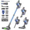 Teendow Akku-Hand-und Stielstaubsauger V10 PRO 50kPA Akku Staubsauger, Akkustaubsauger, 60 min Laufzeit, LED, 300 W, mit Beutel, Geräuscharm, Hand- un
