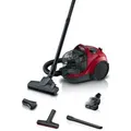 BOSCH Bodenstaubsauger Serie 4 BGS21CAR, Hygiene-Filter, XXL-Polsterdu00fcse, XXL-Fugendu00fcse, 750 W, beutellos, 10 J. Motorgarantie, ideal zur Fahr