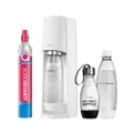 SodaStream Waterapparaat TERRA voordeelverpakking met CO2-cilinder, 2 x 1 l vaatwasmachinebestendige kunststof fles en 1 x 0,5 l vaatwasmachinebestend