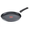 Tefal C38510 XL Force crêpepan 25 cm, anti-aanbaklaag, sterk, thermosignaal, diffusie base pannenbodem, extra brede vorm, stabiele greep, niet geschik
