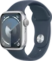 Apple Watch Series 9 41mm Zilver Aluminium Sportband Blauw M/L