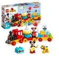 LEGO 10941 DUPLO Disney Mickys und Minnies Geburtstagszug, Zug-Spielzeug mit Kuchen und Ballons, inkl. Micky und Minnie Maus-Figuren, Geschenk für Kle