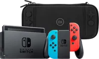 Nintendo Switch Rot/Blau + BlueBuilt Schutzhülle