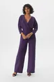 Donkerpaarse jumpsuit met lurex
