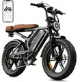 SISIGAD E-Bike Mountainbike 20'' fatbike – 48V 15Ah Akku, 60 km Reichweite und Vollfederung, Shimano, 720 Wh, Fat Tire Elektrofahrrad – 7-Gang Schaltu