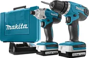 MAKITA Combiset DK1497 &#8211; DF347D Accuboor + TD126D Slagschroever 14,4V 1,3 AH Li-ion