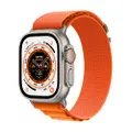 Apple Watch Ultra (GPS + Cellular, 49mm) Montre connectée - Boîtier en titane avec Boucle Alpine orange - Small. Suivi de l’activité physique, GPS hau