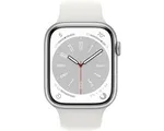 Apple Watch Series 8 - Smartwatch heren en dames - 45mm - Zilver Aluminium