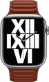 Apple Watch S/M bandje &#8211; Leer &#8211; Voor Apple Watch 3/4/5/6/7/8/SE/Ultra 42/44/45/49 mm &#8211; Omber