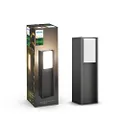 Philips Hue Turaco Sokkellamp - Buitenlamp - IP44 - Duurzame LED Verlichting - Warmwit Licht - Dimbaar - Verbind met Hue Bridge - Werkt met Alexa en G