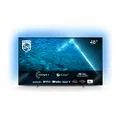 Philips 48OLED707/12 | 48-tums 4K UHD OLED Smart TV| High Dynamic Range (HDR) | Dolby Atmos | Filmisk bild och ljud | 3-sidig Ambilight | Alexa Enable