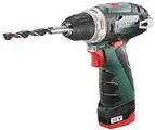 Metabo Akku-Bohrschrauber PowerMaxx BS – Akkuschrauber 12 V – Kompakter Bohrschrauber mit praktischer Akku-Anzeige und Aufbewahrungstasche – Inklusive
