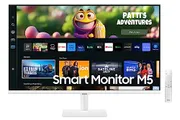 Samsung LS27CM501EUXXU 27" Full HD Smart Monitor with speakers Smart Hub for TV streaming and catch up apps, White