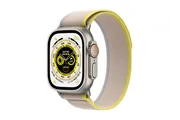 Apple watch Apple Watch Ultra + Cellular, boîtier Titane 49mm avec Boucle Trail Jaune / Beige &#8211; Taille S/M