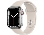 Apple Watch Series 7 - 41 mm - 4G - GPS - Stainless Steel Case - Zilver