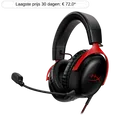 HYPERX Cloud III Wired Gaming Headset - Zwart/Rood (PC, PS5, Xbox Series X/S)