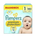 Pampers Premium Protection Maat 1 maandbox - 180 luiers - 2kg - 5kg