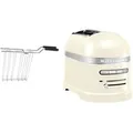 KitchenAid Toaster Artisan 5KMT2204EAC ALMOND CREAM, 2 kurze Schlitze, fu00fcr 2 Scheiben, 1250 W, mit Sandwichzange