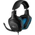 Logitech Gaming G432 Over Ear headset Gamen Kabel 7.1 Surround Zwart, Blauw Volumeregeling, Microfoon uitschakelbaar (mute)