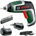 Bosch Home and Garden Bosch Akkuschrauber IXO (7. Generation; 3,6V; 2,0Ah; 5,5Nm; Set inkl. Winkel- und Exzenter-Aufsatz; mit Mikro-USB-Kabel; schraub