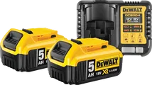 DeWalt DCB184-XJ 18V 5,0 Ah Accu (2x) + XR Multivoltage