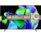 42&#8243; LG OLED42C34LA Smart 4K Ultra HD HDR OLED TV with Amazon Alexa, Silver/Grey