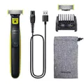 Philips OneBlade Face - Elektrischer Bartschneider, Rasierer, 2x Original-Klinge fürs Gesicht, 1x verstellbarer 5-in-1-Kamm, 1x Reisetasche, QP2724/30