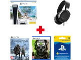 PLAYSTATION PS5 825 GB Horizon Forbidden West + Gaming headset Arctis 3 + Call Of Duty: Modern Warfare II FR + God Of War: Ragnarok UK/FR + PS Plus 12