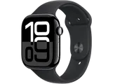 Apple Watch S10 GPs 46 Mm Aluminum Jet Black Kast Rubber Band M/l (mwwq3qf/a)