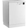 Beko DFN04321W b100 Freistehender Geschirrspüler 60 cm, 13 Maßgedecke, unterbaufähig, Halbe Beladung, Zeitvorwahl, Clean&Shine-Programm, 4 Programme, 