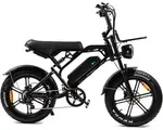 V20 Pro 2024 | Elektrische Fatbike | 250W | Zwart | E-Bike | met voorrek| Hydraulische remmen | ART 3 slot