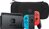 Nintendo Switch Rot/Blau + BlueBuilt Schutzhülle