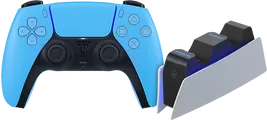 Sony PlayStation 5 DualSense Draadloze Controller Starlight Blue + BlueBuilt oplaadstation