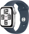 Apple Watch SE (2022) 44mm Zilver Aluminium Sportband S/M