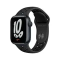 Apple Watch Series 7 Nike (41mm) &#8211; middernacht &#8211; met antraciet/zwart Nike-sportbandje