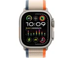 Apple Watch Ultra 2 - GPS + Cellular - 49mm - Titanium Case with Orange/Beige Trail Loop - S/M
