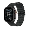 Apple Watch Ultra 3 GPS + Cellular 49mm Premium Running and Multisport Smartwatch with Rugged Black Titanium Case with Black Ocean Band. Advanced Heal