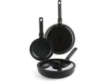 BK Enjoy Keramische Antiaanbak Pannenset 3-delig - Ø20/28cm Koekenpannen - Ø 28cm Hapjespan met deksel – PFAS-vrij – Inductie Koekenpan – Inductie Hap