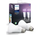 PHILIPS HUE White &amp; Colour Ambiance Bluetooth LED Bulb &#8211; E27, Twin Pack