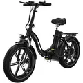 EVERCROSS TECH E-Bike 20×4.0 Fatbike, 7-Gang Shimano, 48V 18Ah abnehmbarer Akku 130km, Heckmotor, 864 Wh, NFC+App Entsperrung, 250W Motor Elektrofahrr