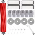 FELIXLEO Saugroboter Zubehu00f6r-Set Kompatibel mit Roborock P10 Q Revo Ersatzteile Walzenbu00fcrsten Set, (66-tlg)