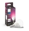 Philips Hue Kogellamp 1 verpakking – E14 – duurzame led-verlichting – slimme lamp – wit in gekleurd licht – dimbaar – verbindt met Bluetooth of Hue Br