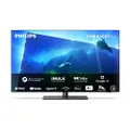 PHILIPS Ambilight OLED818 121 cm (48 pollici) Smart 4K OLED TV | UHD & HDR10+ | 120Hz | Processore P5 AI Perfect Picture | Dolby Atmos | Altoparlanti 
