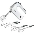 BOSCH Handmixer Styline MFQ4835DE, 2x Rührbesen, Knethaken Edelst., 5 Stufen, weiß, 575 W, Turbotaste, ergon. Soft-Touch-Griff, Made in Europe